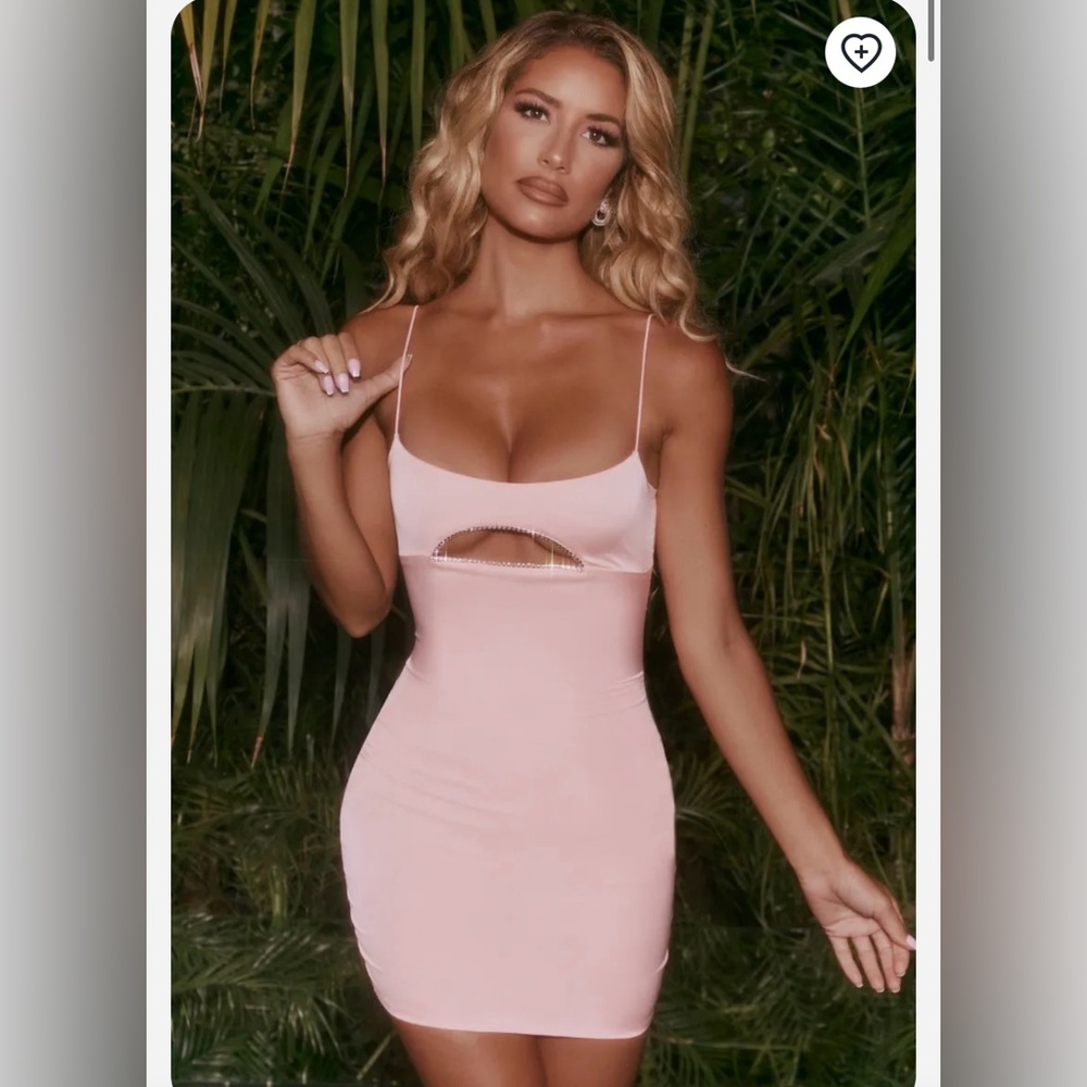 Oh Polly Never Forget Embelleshed Cut Out Mini Dress